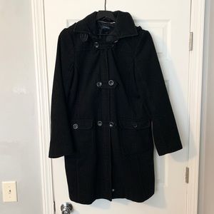 Lands End black wool coat